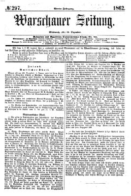 Warschauer Zeitung Mittwoch 31. Dezember 1862
