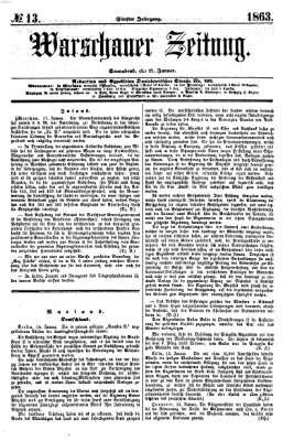 Warschauer Zeitung Samstag 17. Januar 1863