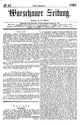 Warschauer Zeitung Dienstag 24. Februar 1863