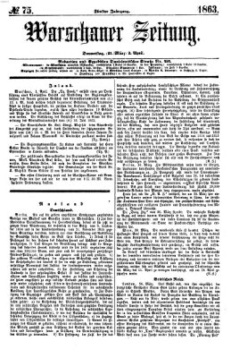 Warschauer Zeitung Donnerstag 2. April 1863