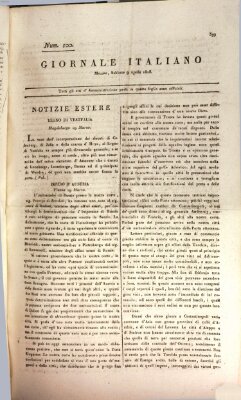 Giornale italiano Samstag 9. April 1808