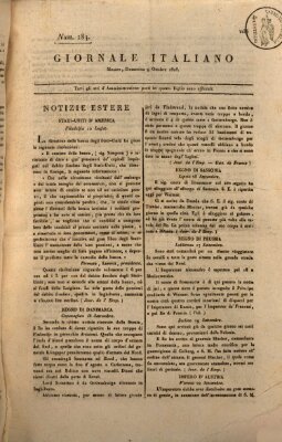Giornale italiano Sonntag 9. Oktober 1808