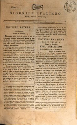 Giornale italiano Sonntag 1. Januar 1809