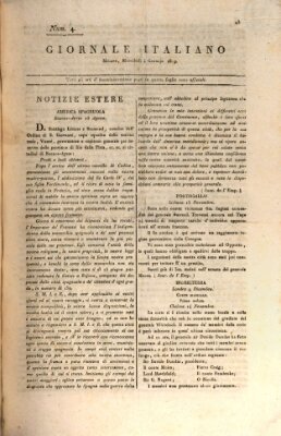 Giornale italiano Mittwoch 4. Januar 1809