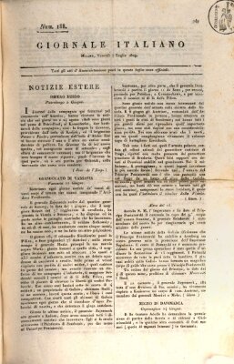Giornale italiano Freitag 7. Juli 1809