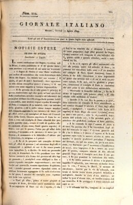 Giornale italiano Donnerstag 10. August 1809