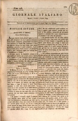 Giornale italiano Donnerstag 5. Oktober 1809