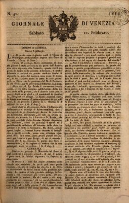 Giornale di Venezia Samstag 11. Februar 1815