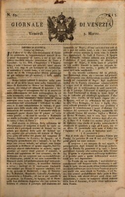 Giornale di Venezia Freitag 3. März 1815