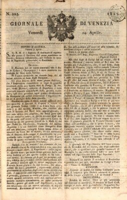 Giornale di Venezia Freitag 14. April 1815