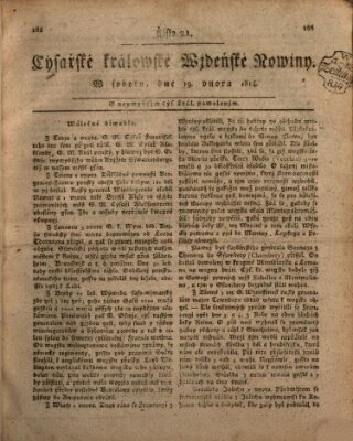 Cýsařské králowské wjdeňské nowiny Samstag 19. Februar 1814