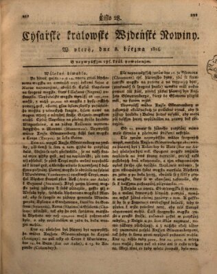 Cýsařské králowské wjdeňské nowiny Dienstag 8. März 1814