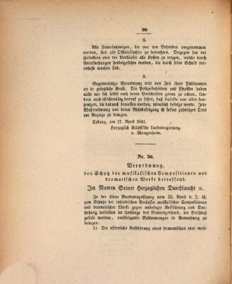 Gesetz-Sammlung für das Herzogtum Coburg (Coburger Regierungs-Blatt) Freitag 14. Mai 1841