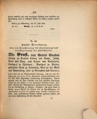 Gesetz-Sammlung für das Herzogtum Coburg (Coburger Regierungs-Blatt) Freitag 20. August 1841