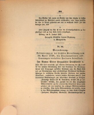 Gesetz-Sammlung für das Herzogtum Coburg (Coburger Regierungs-Blatt) Dienstag 13. Juni 1843
