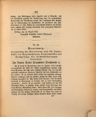 Gesetz-Sammlung für das Herzogtum Coburg (Coburger Regierungs-Blatt) Montag 18. November 1844
