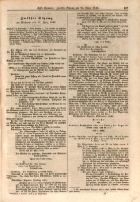 Verhandlungen der Ersten Kammer (Allgemeine preußische Staats-Zeitung) Mittwoch 21. März 1849
