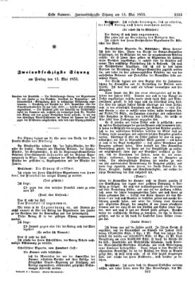 Verhandlungen der Ersten Kammer (Allgemeine preußische Staats-Zeitung) Freitag 13. Mai 1853