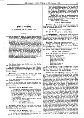 Verhandlungen der Ersten Kammer (Allgemeine preußische Staats-Zeitung) Samstag 20. Januar 1855
