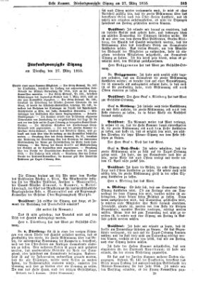 Verhandlungen der Ersten Kammer (Allgemeine preußische Staats-Zeitung) Dienstag 27. März 1855
