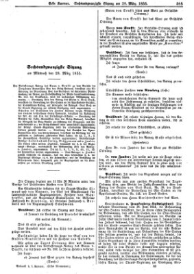 Verhandlungen der Ersten Kammer (Allgemeine preußische Staats-Zeitung) Mittwoch 28. März 1855