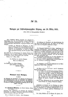 Verhandlungen der Ersten Kammer (Allgemeine preußische Staats-Zeitung) Mittwoch 28. März 1855