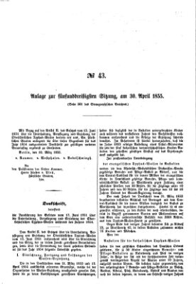 Verhandlungen der Ersten Kammer (Allgemeine preußische Staats-Zeitung) Montag 30. April 1855