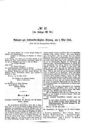 Verhandlungen der Ersten Kammer (Allgemeine preußische Staats-Zeitung) Dienstag 1. Mai 1855