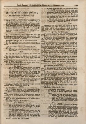 Verhandlungen der Zweiten Kammer (Allgemeine preußische Staats-Zeitung) Mittwoch 14. November 1849
