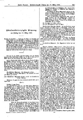 Verhandlungen der Zweiten Kammer (Allgemeine preußische Staats-Zeitung) Freitag 19. März 1852