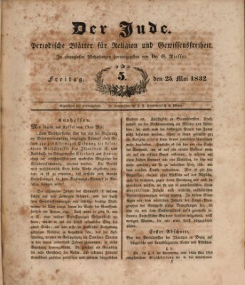 Der Jude Freitag 25. Mai 1832