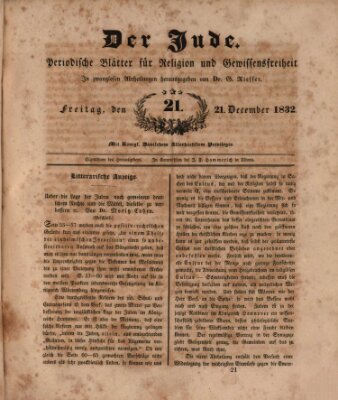 Der Jude Freitag 21. Dezember 1832