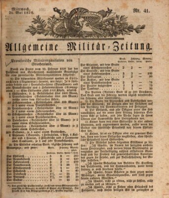 Allgemeine Militär-Zeitung Mittwoch 21. Mai 1828