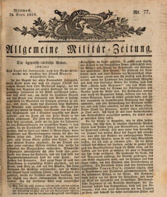 Allgemeine Militär-Zeitung Mittwoch 24. September 1828