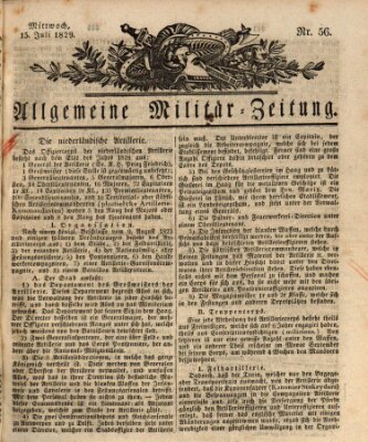 Allgemeine Militär-Zeitung Mittwoch 15. Juli 1829