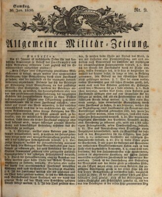 Allgemeine Militär-Zeitung Samstag 30. Januar 1830
