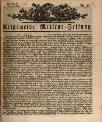 Allgemeine Militär-Zeitung Mittwoch 10. März 1830