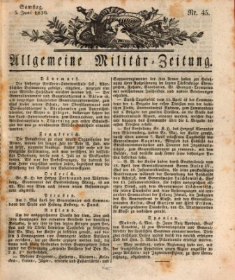 Allgemeine Militär-Zeitung Samstag 5. Juni 1830