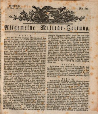 Allgemeine Militär-Zeitung Mittwoch 2. November 1831