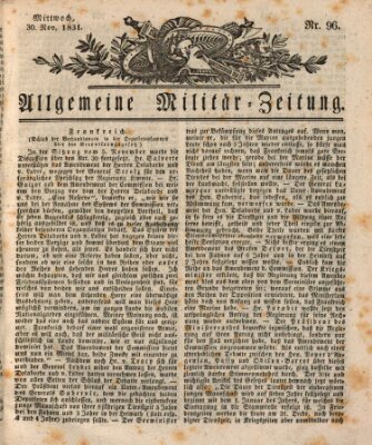 Allgemeine Militär-Zeitung Mittwoch 30. November 1831