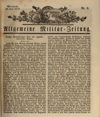 Allgemeine Militär-Zeitung Mittwoch 30. Januar 1839