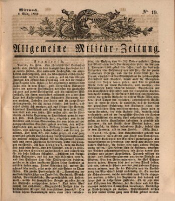 Allgemeine Militär-Zeitung Mittwoch 4. März 1840