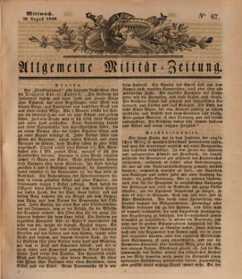Allgemeine Militär-Zeitung Mittwoch 19. August 1840