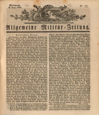 Allgemeine Militär-Zeitung Mittwoch 23. September 1840