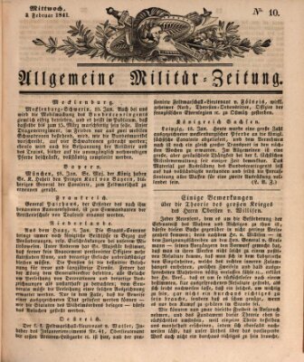 Allgemeine Militär-Zeitung Mittwoch 3. Februar 1841