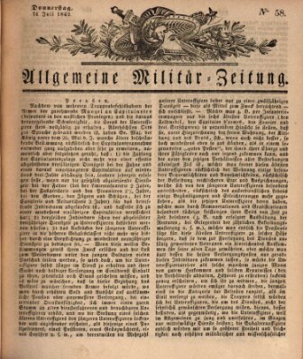 Allgemeine Militär-Zeitung Donnerstag 14. Juli 1842