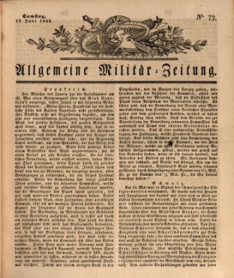 Allgemeine Militär-Zeitung Samstag 17. Juni 1843