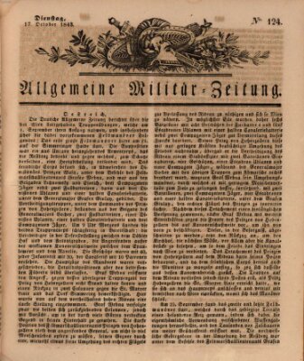 Allgemeine Militär-Zeitung Dienstag 17. Oktober 1843