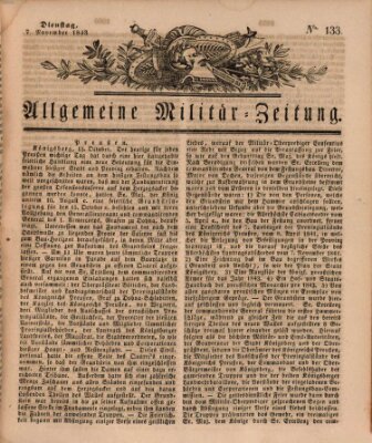 Allgemeine Militär-Zeitung Dienstag 7. November 1843