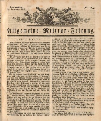 Allgemeine Militär-Zeitung Donnerstag 28. Dezember 1843